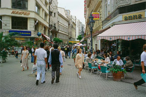 Vaci Street. Exclusive Pedestrian Street